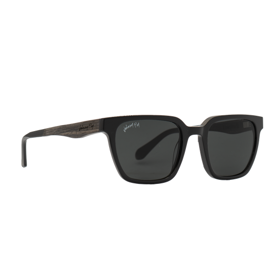 Johnny Fly Longitude | Gloss Black Gloss Black / Smoke Polarized Longitude Sunglasses